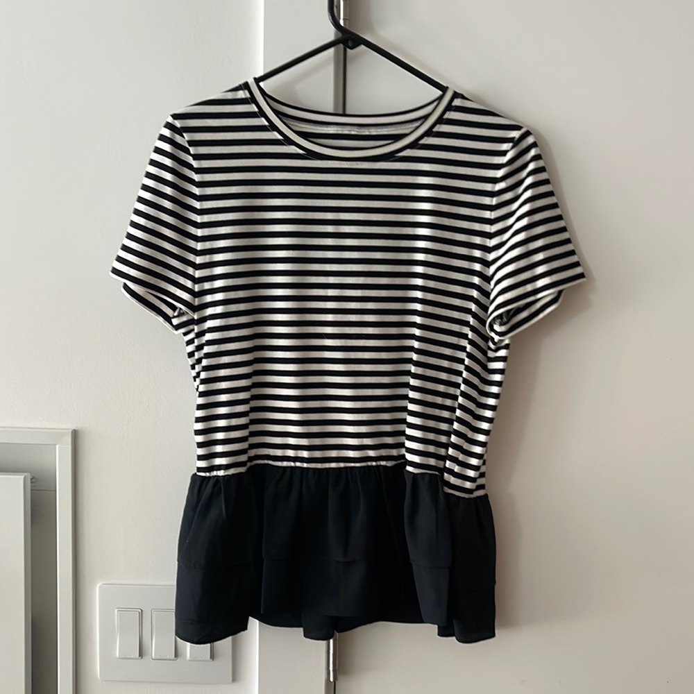 Woman’s Kate Spade Peplum Stripe Shirt